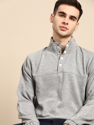 ether Full Sleeve Solid Men Sweatshirt