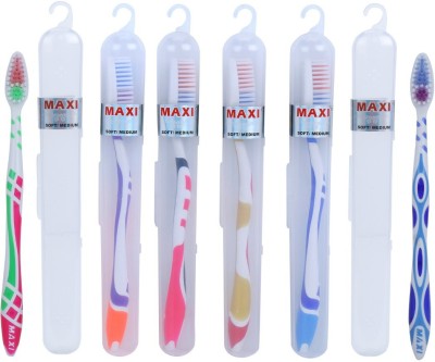 Maxi For You Travel Pack Soft Toothbrush(Pack of 6)