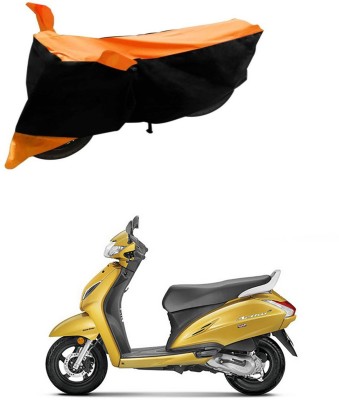 Ascension Two Wheeler Cover for Honda(Activa 6G, Black, Orange)