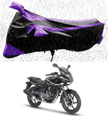 THE REAL ARV Two Wheeler Cover for Bajaj(Pulsar 220 DTS-i, Black, Purple)