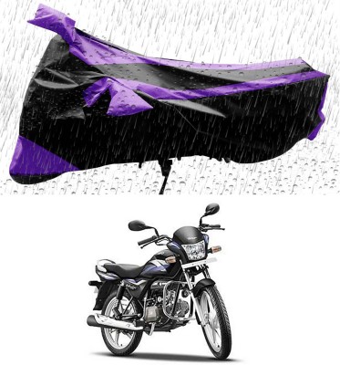 APNEK Two Wheeler Cover for Hero(Splendor Pro, Black, Purple)