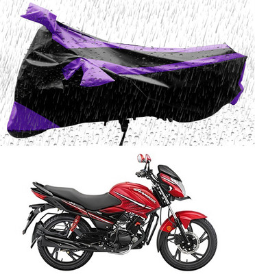Aheke Waterproof Two Wheeler Cover for Hero(Glamour, Black, Purple)