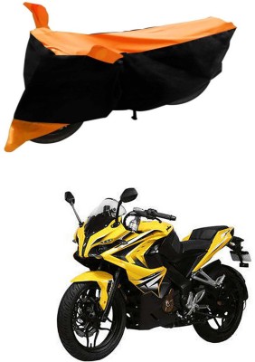 Ascension Two Wheeler Cover for Bajaj(Pulsar, Black, Orange)