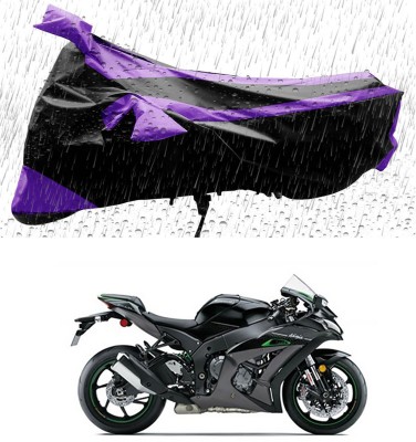 Genipap Two Wheeler Cover for Kawasaki(Ninja ZX-10R, Black, Purple)