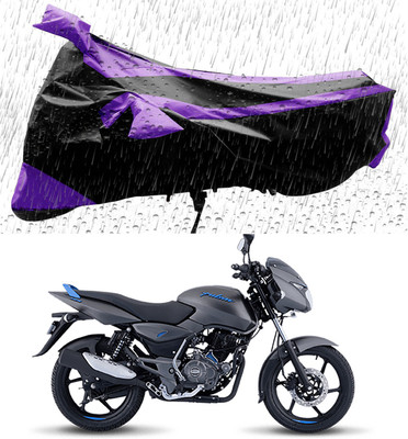 APNEK Two Wheeler Cover for Bajaj(Pulsar 125, Black, Purple)