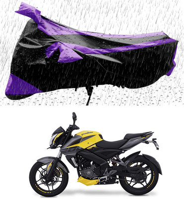 APNEK Two Wheeler Cover for Bajaj(Pulsar NS 200, Black, Purple)