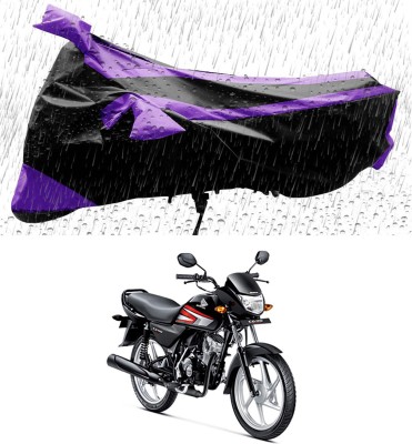 Ascension Two Wheeler Cover for Honda(CD 100 SS, Black, Purple)