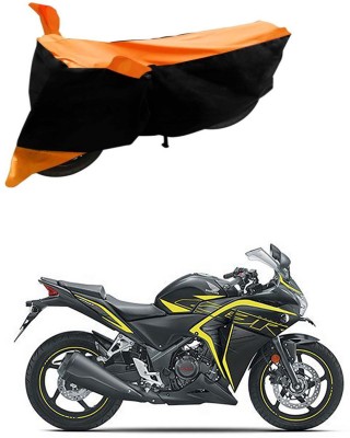 Ascension Two Wheeler Cover for Honda(CBR 250R, Black, Orange)