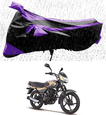 APNEK Two Wheeler Cover for Bajaj(CT100, Black, Purple)