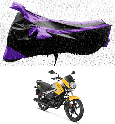 THE REAL ARV Two Wheeler Cover for Hero(Passion Pro, Black, Purple)