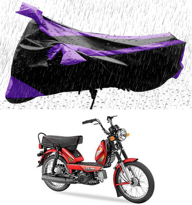 THE REAL ARV Two Wheeler Cover for TVS(Heavy Duty Super XL, Black, Purple)