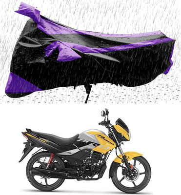 THE REAL ARV Two Wheeler Cover for Hero(Passion Pro i3S, Black, Purple)