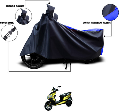GOSHIV-car and bike accessories Waterproof Two Wheeler Cover for Okinawa(i-Praise, Black, Blue)