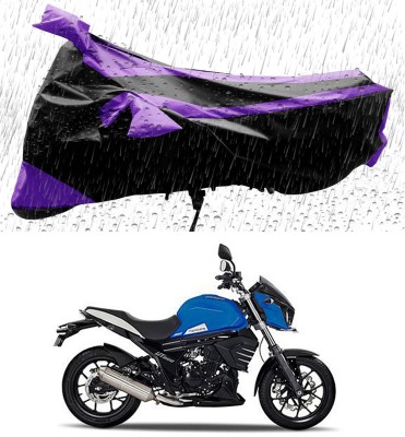 Genipap Two Wheeler Cover for Mahindra(Mojo UT 300, Black, Purple)