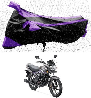 APNEK Two Wheeler Cover for Honda(CB Shine, Black, Purple)