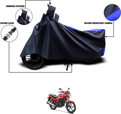 GOSHIV-car and bike accessories Waterproof Two Wheeler Cover for Hero(Achiever, Black, Blue)