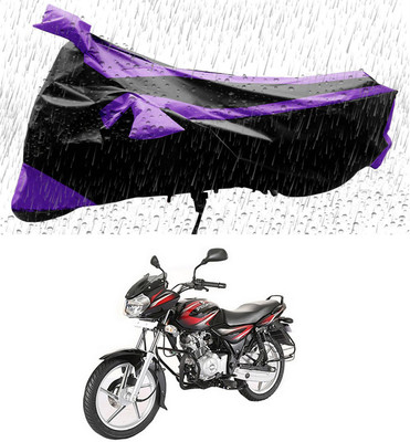 THE REAL ARV Two Wheeler Cover for Bajaj(Discover 125 DTS-i, Black, Purple)