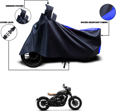 GOSHIV-car and bike accessories Waterproof Two Wheeler Cover for JAWA(Black, Blue)