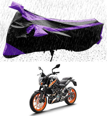 APNEK Two Wheeler Cover for KTM(Duke 200, Black, Purple)