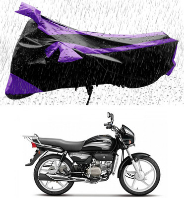 AutoRash Two Wheeler Cover for Hero(Splendor Plus, Black, Purple)