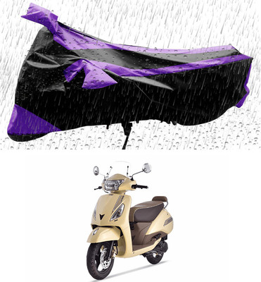 THE REAL ARV Two Wheeler Cover for TVS(Jupiter classic, Black, Purple)