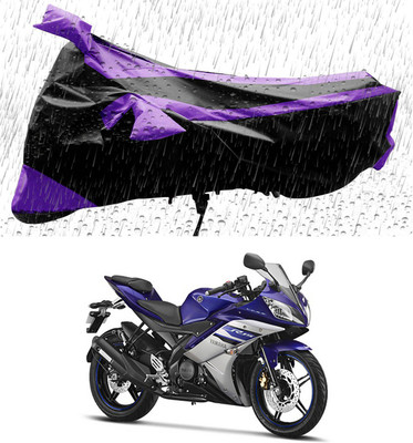 AutoRash Two Wheeler Cover for Yamaha(YZF R15 Ver 2.0, Black, Purple)
