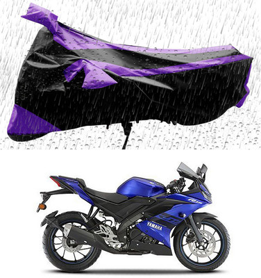 APNEK Two Wheeler Cover for Yamaha(YZF R15 V3.0, Black, Purple)