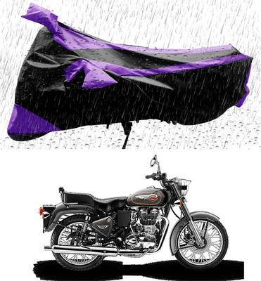 THE REAL ARV Two Wheeler Cover for Royal Enfield(Classic 500, Black, Purple)
