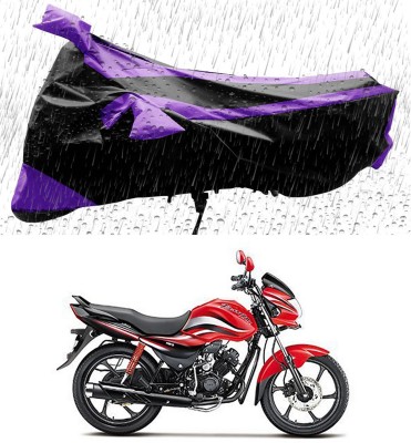 Ascension Two Wheeler Cover for Hero(Passion Pro TR, Black, Purple)