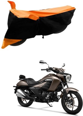 Genipap Two Wheeler Cover for Suzuki(intruder 150, Black, Orange)