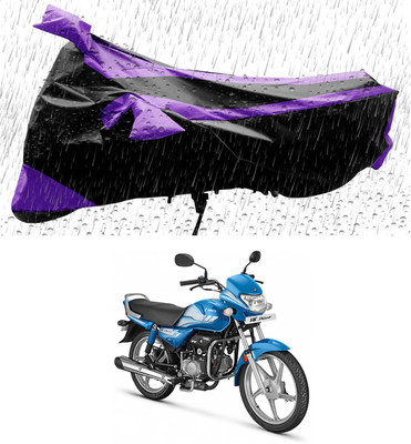 THE REAL ARV Two Wheeler Cover for Hero(HF Deluxe, Black, Purple)