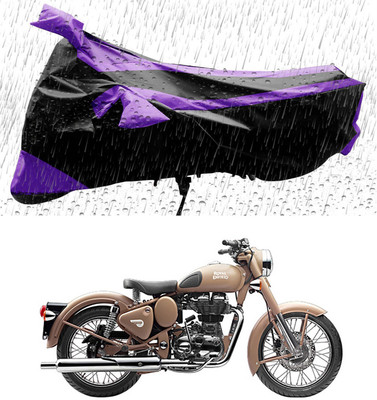 THE REAL ARV Two Wheeler Cover for Royal Enfield(Classic Desert Storm, Black, Purple)