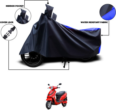 GOSHIV-car and bike accessories Waterproof Two Wheeler Cover for Hero(Electric Photon, Black, Blue)