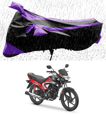 THE REAL ARV Two Wheeler Cover for Honda(Dream Yuga, Black, Purple)