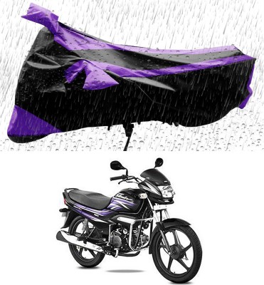 APNEK Two Wheeler Cover for Hero(Super Splendor, Black, Purple)