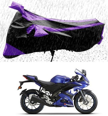 Ascension Two Wheeler Cover for Yamaha(YZF R15 V3.0, Black, Purple)