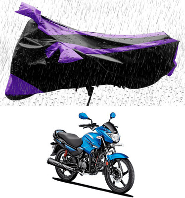 THE REAL ARV Two Wheeler Cover for Hero(Glamour Programmed FI, Black, Purple)