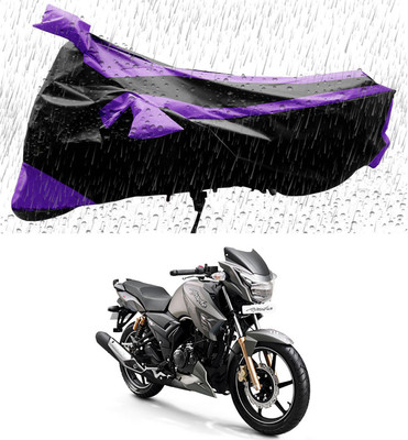 THE REAL ARV Two Wheeler Cover for TVS(Apache RTR 180, Black, Purple)