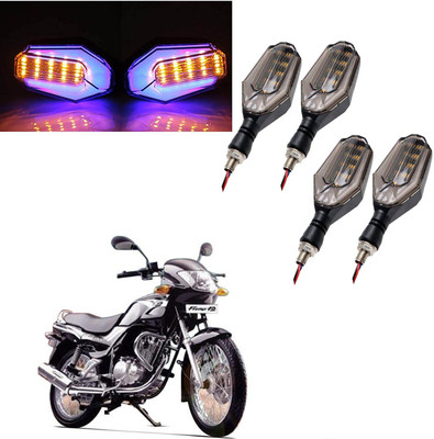 COMICAL Front, Rear LED Indicator Light for TVS Fiero F2(Blue, Yellow)