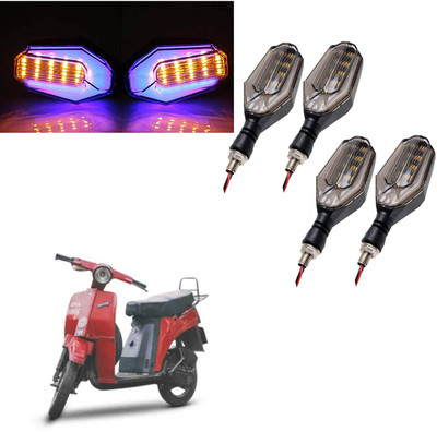COMICAL Front, Rear LED Indicator Light for Bajaj Sunny(Blue, Yellow)