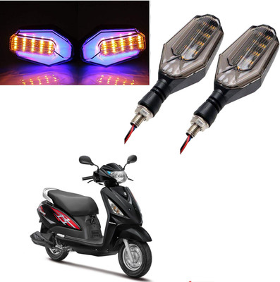 COMICAL Front, Rear LED Indicator Light for Suzuki Swish 125(Blue, Yellow)