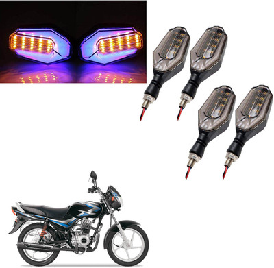 COMICAL Front, Rear LED Indicator Light for Bajaj CT 100(Blue, Yellow)