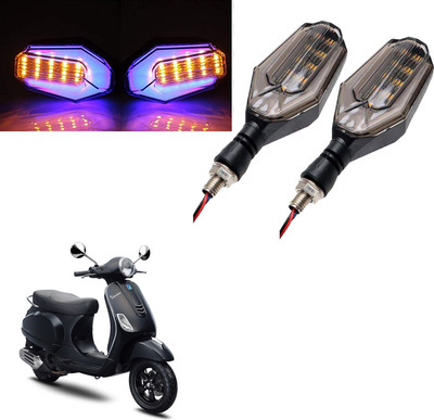 COMICAL Front, Rear LED Indicator Light for Piaggio Vespa LX(Blue, Yellow)