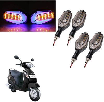 COMICAL Front, Rear LED Indicator Light for Mahindra Duro DZ(Blue, Yellow)