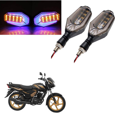 COMICAL Front, Rear LED Indicator Light for TVS Star City(Blue, Yellow)