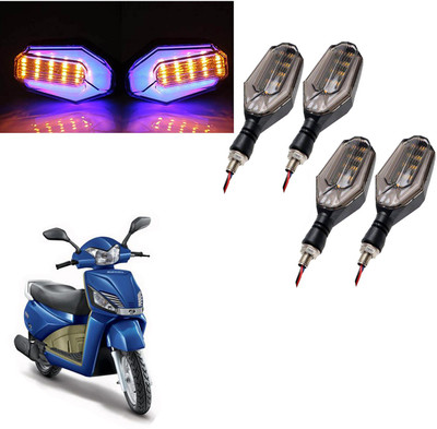 COMICAL Front, Rear LED Indicator Light for Mahindra Gusto(Blue, Yellow)