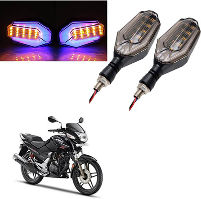 COMICAL Front, Rear LED Indicator Light for Hero CBZ Xtreme(Blue, Yellow)