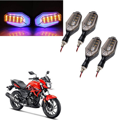 COMICAL Front, Rear LED Indicator Light for Hero Xtreme(Blue, Yellow)