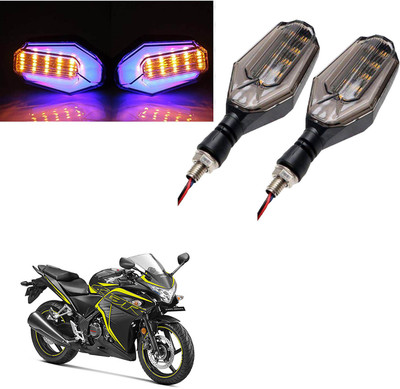 COMICAL Front, Rear LED Indicator Light for Honda CBR 250R(Blue, Yellow)