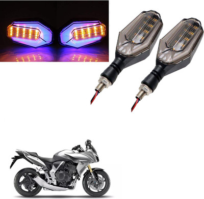COMICAL Front, Rear LED Indicator Light for Honda CBF 150(Blue, Yellow)